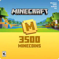Windows XBOX Android iOS MINECRAFT M 3500 MINECOINS
EVERYONE 10+ F 10+ ESRB