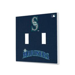 Keyscaper - Seattle Mariners Solid Design Double Toggle Light Switch Plate - Multicolor