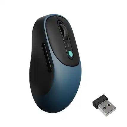 Front. Keychron - BM24 Wireless Mouse with Silent Micro Switch - Space Gray.