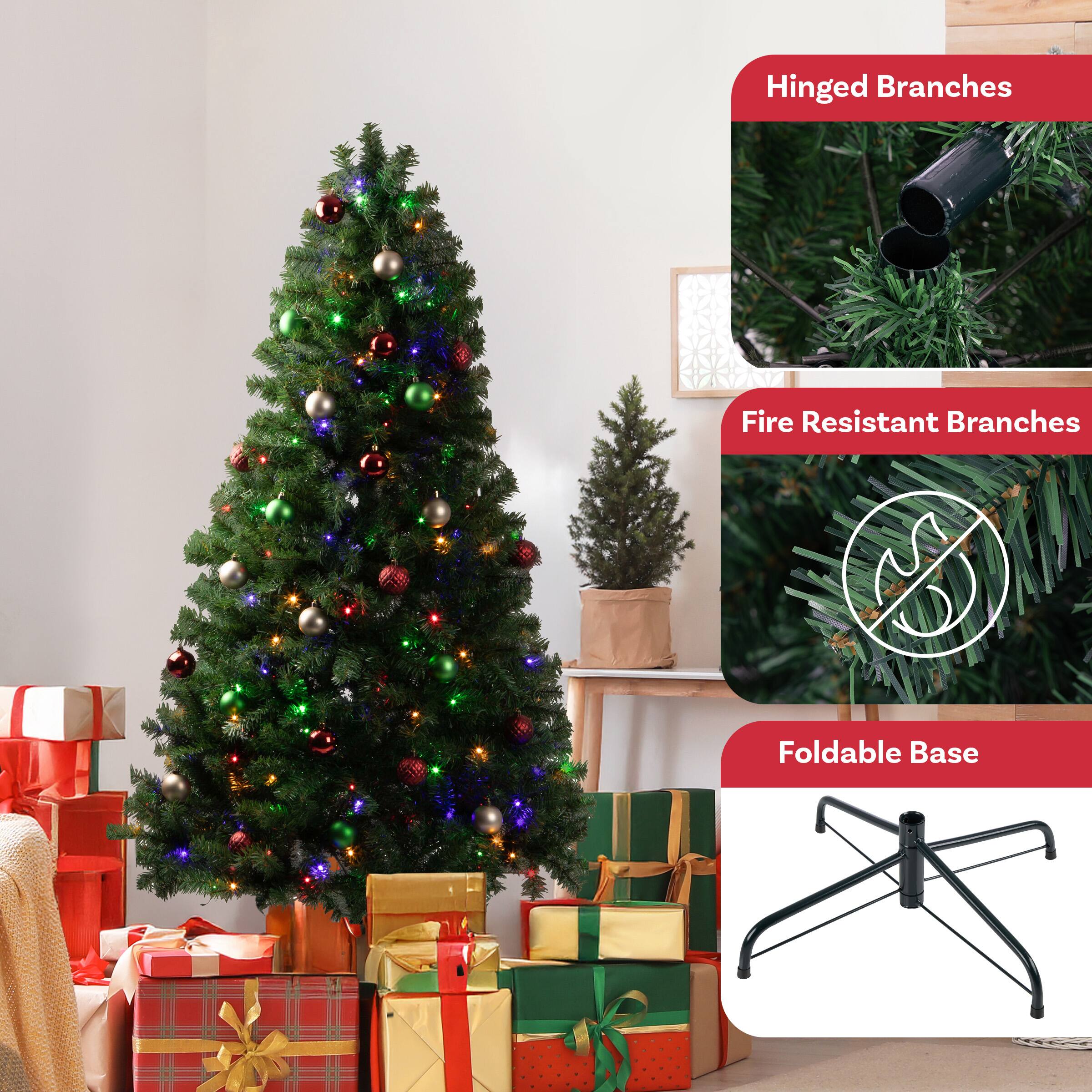 Hinged Branches  
Fire Resistant Branches  
Foldable Base