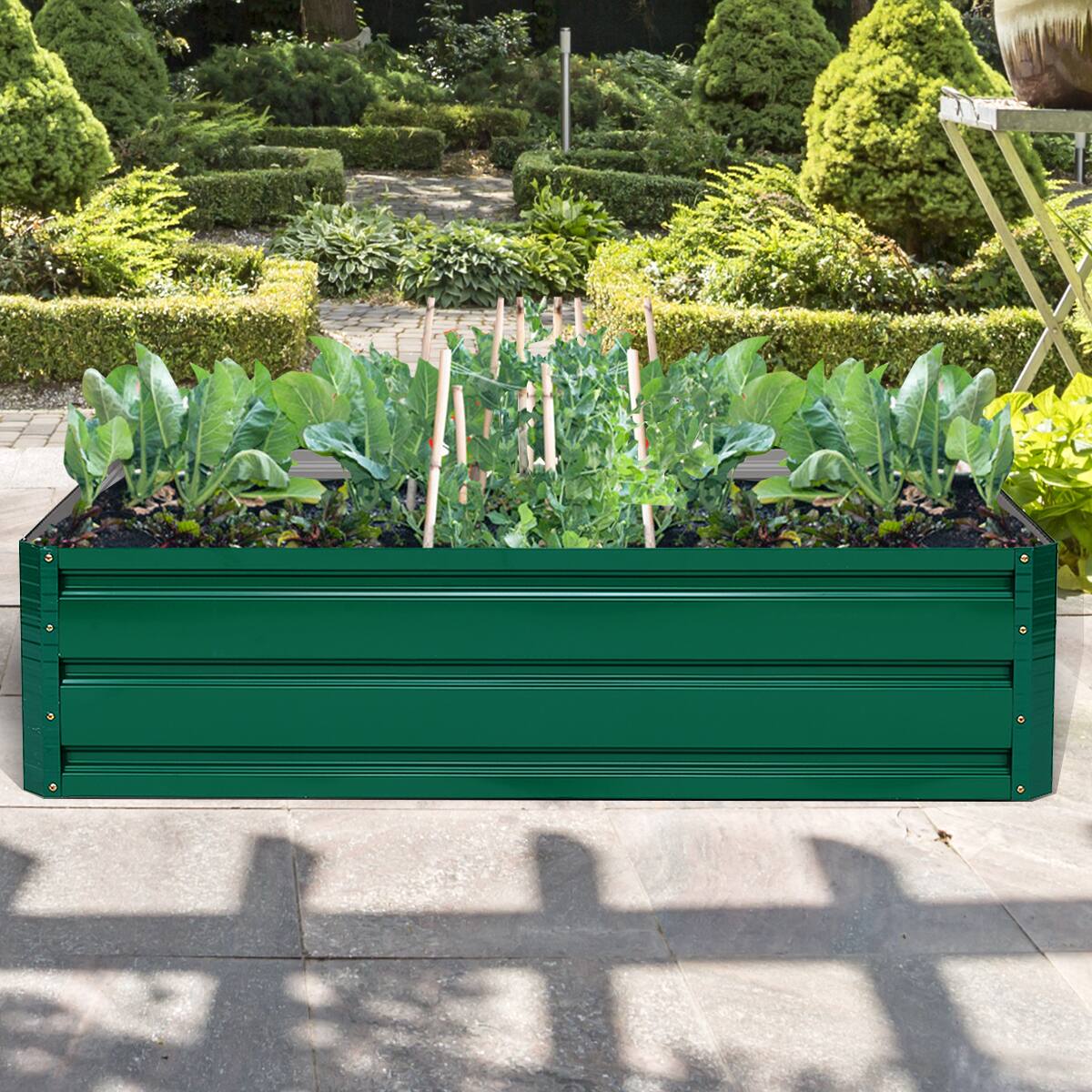 Alt View 1. Costway - Costway 47"x35.5" Patio Raised Garden Bed Vegetable Flower Plant New - Dark Green.