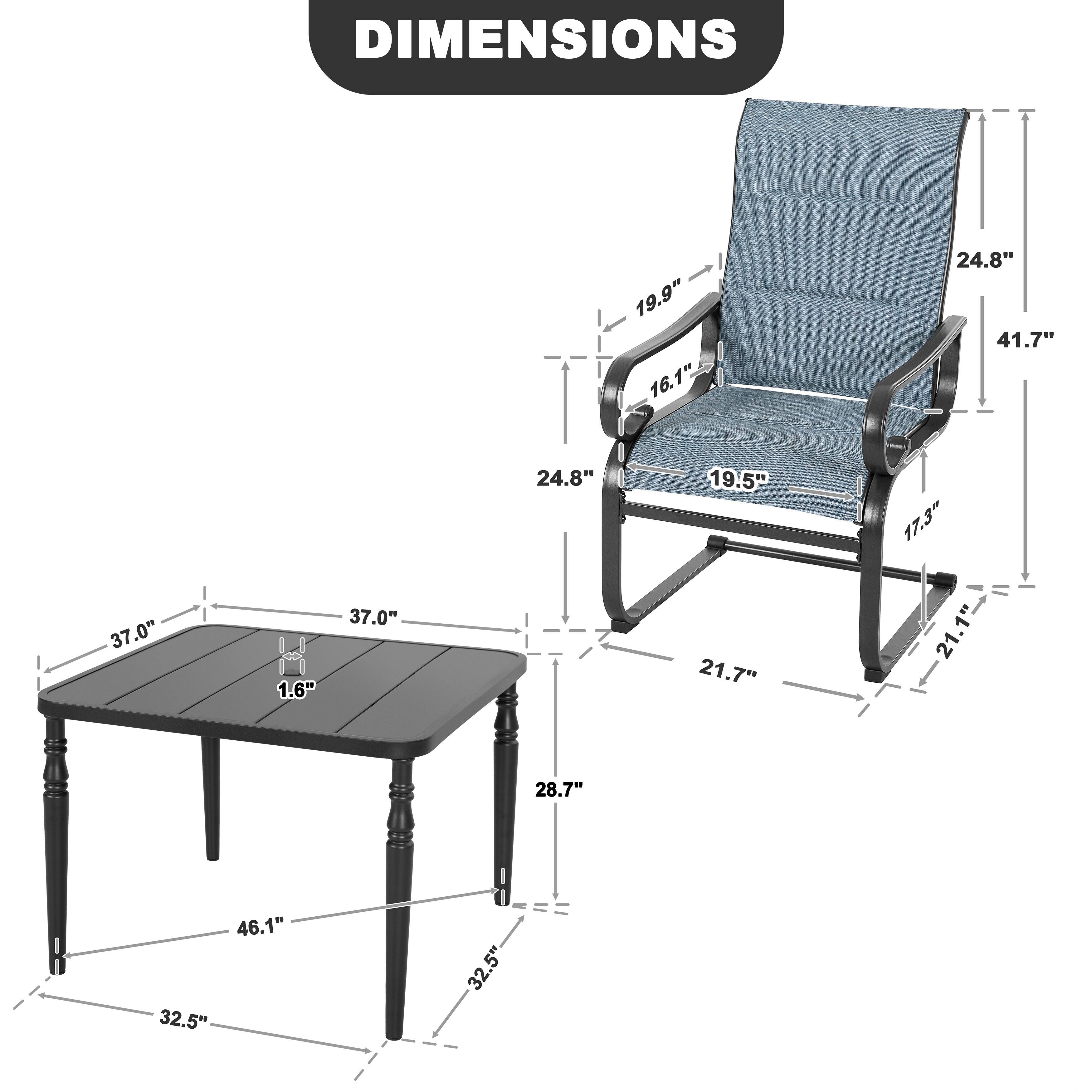 DIMENSIONS  
19.9" 16.1" 24.8" 41.7" 24.8" 19.5" 17.3" 37.0" 1.6" 37.0" 21.7" 21.1" 28.7" 46.1" 32.5" 32.5"