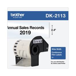 Brother - DK2113 2.4 in. x 50 ft. Continuous Film Label Tape - (1-Roll) - Clear