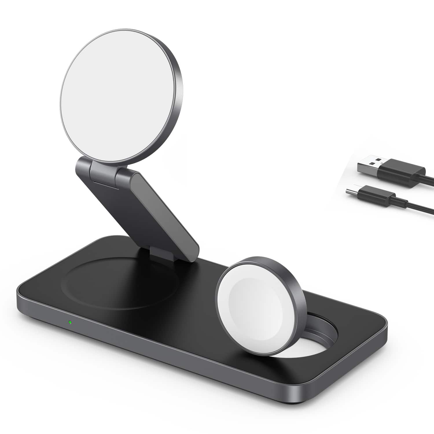 Cluzine - 3-in-1 Multifunctional Wireless Charger Compatible with iPhone, Apple Watch & Earbuds