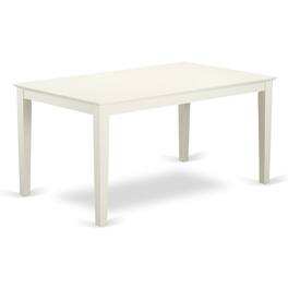 East West Furniture - 5 Piece Dining Room Set contain A Dinner Table - White