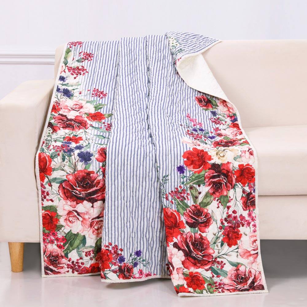 Front. BreeBe - Lexi Throw - Blue.