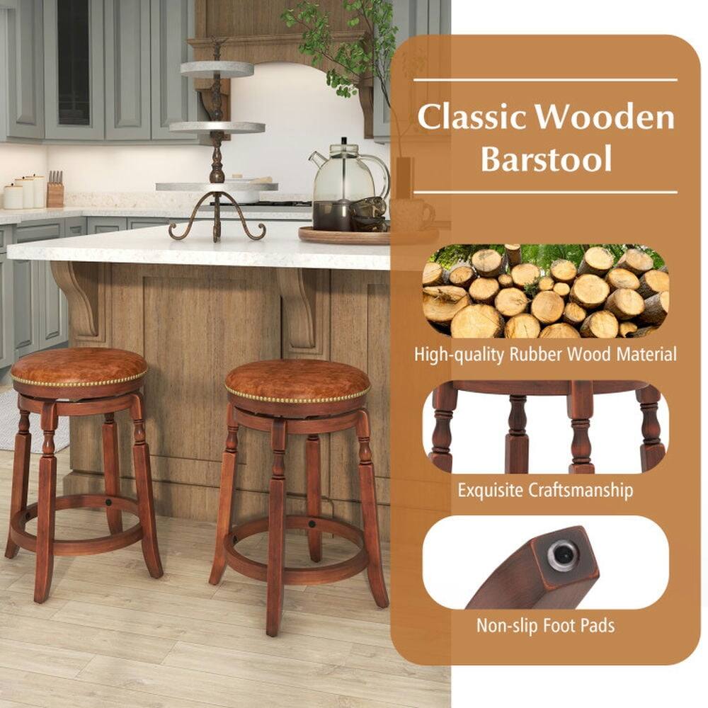 Classic Wooden Barstool

- High-quality Rubber Wood Material
- Exquisite Craftsmanship
- Non-slip Foot Pads