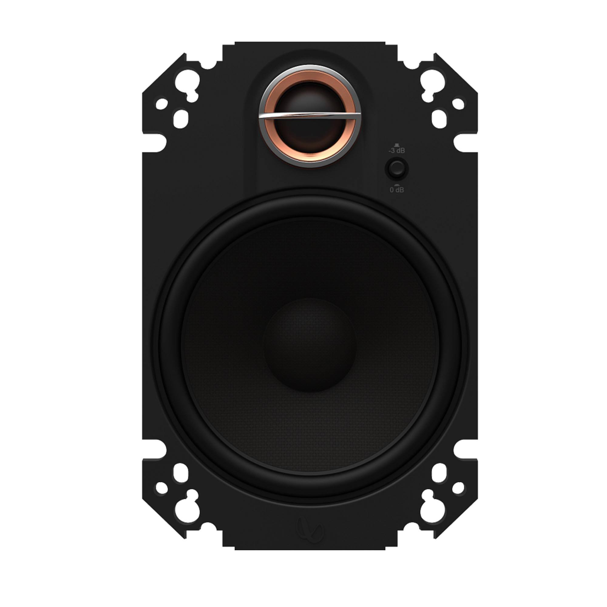 Alt View 1. Infinity - INFINITY KAPPA 463XF 4” x 6” two-way car audio plate  multi-element speaker / No Grill - Black.