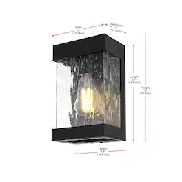Elegant Lighting - Thompson 7 inch Outdoor Pendant - Black