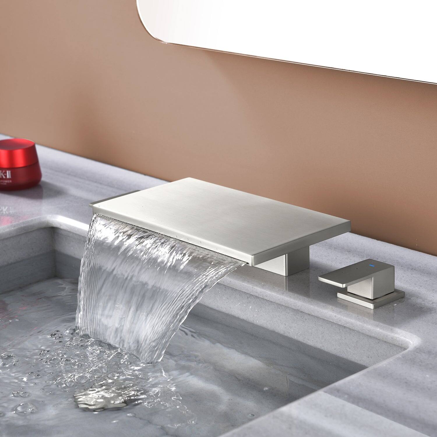 Alt View 3. Boyel Living - Brushed Faucet SUS304 Waterfall Spout cUPC Quick Connect Temporary Shelf - Brushed Nickel.