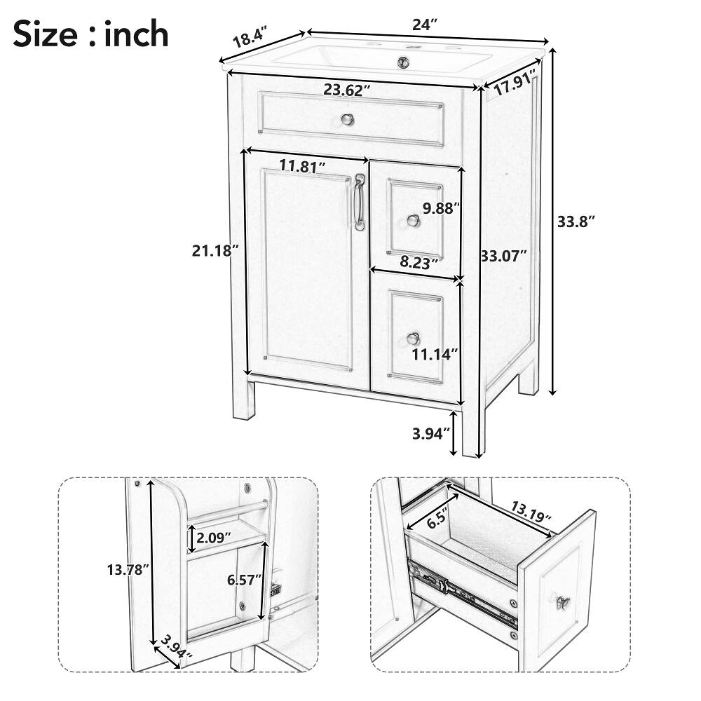 Size: inch

18.4"
23.62"
24"
17.91"
11.81"
9.88"
33.8"
21.18"
8.23"
33.07"
11.14"
3.94"
2.09"
6.5"
13.19"
13.78"
6.57"