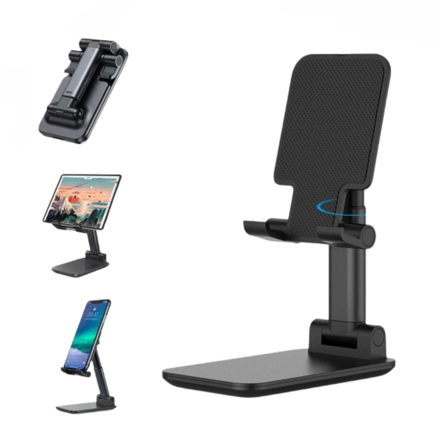 Left. Stock Preferred - Adjustable Cell Phone & Tablet Stand Black - Black.