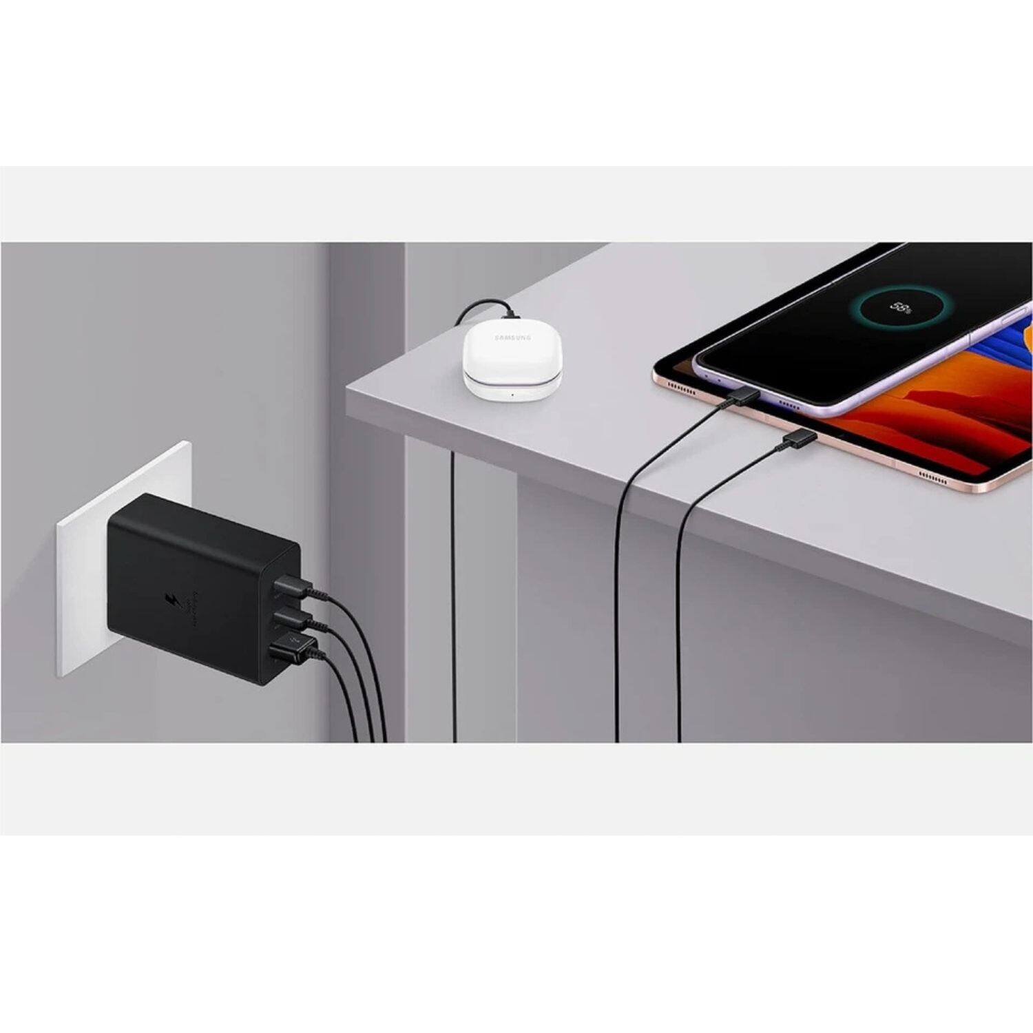 Left. Stock Preferred - USB-C to USB-C Fast Charging Cable (3ft) – 100W PD 5A, High-Speed Data Sync, Durable Nylon Braided.