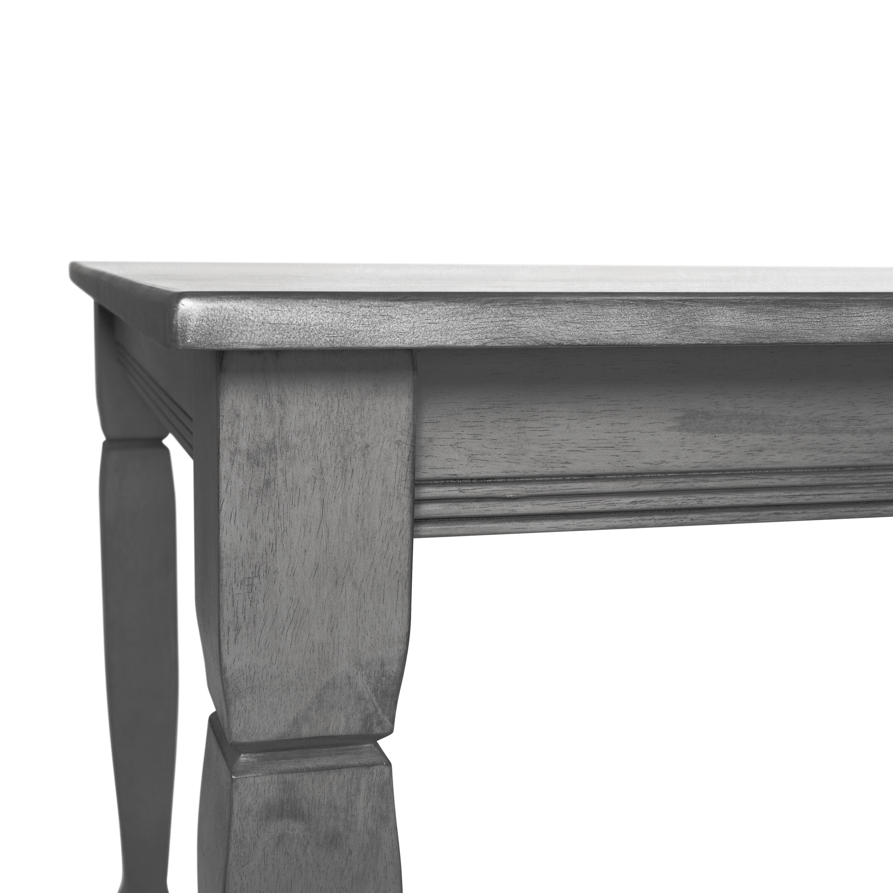 Alt View 9. Emma + Oliver - Milford Wooden Dining Table with Turned Wooden Legs - Antique Gray.