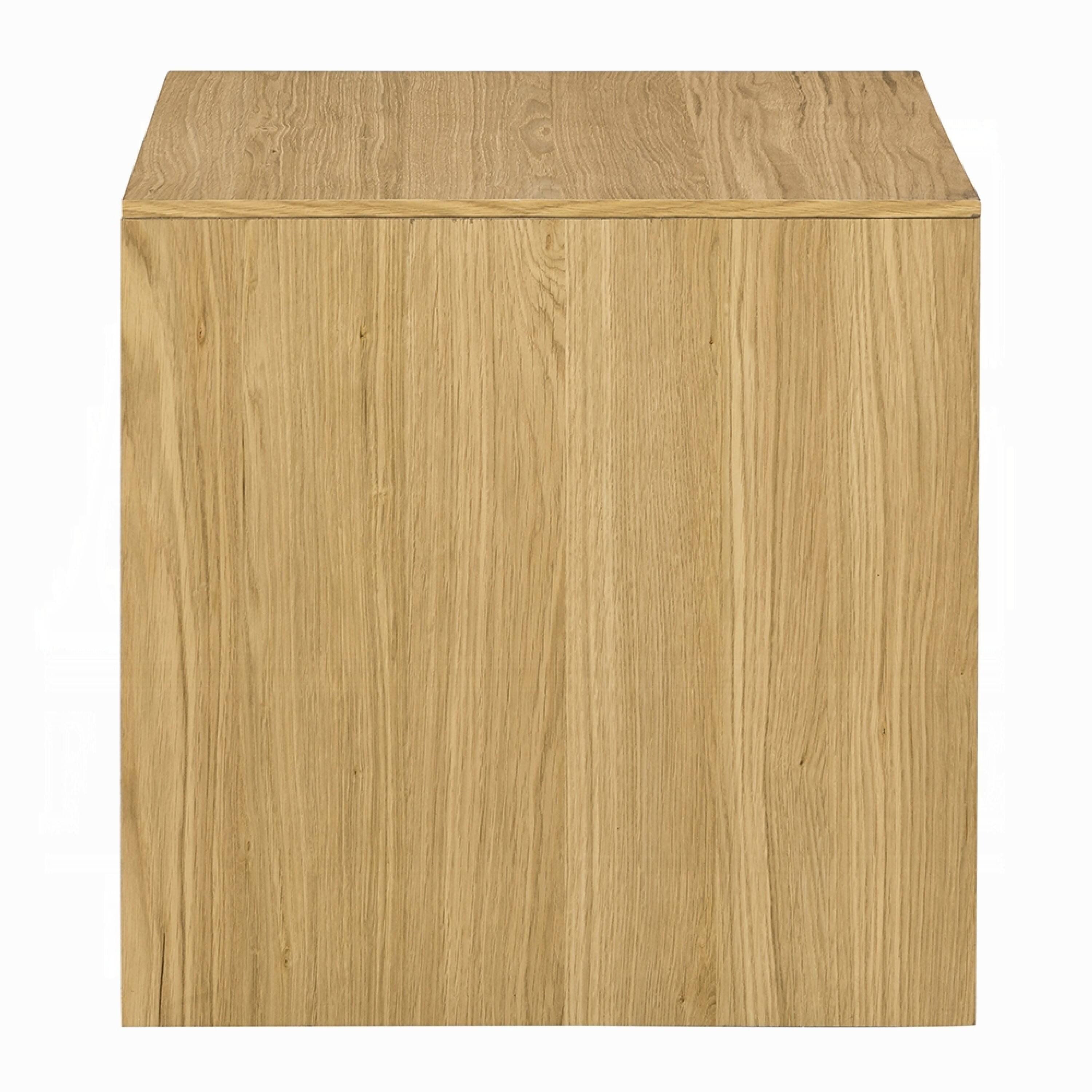 Alt View 2. Manhattan Lane - Arnold Side End Table, Natural Brown Wood Frame, Square 24 Inch Top - Natural Oak Brown.