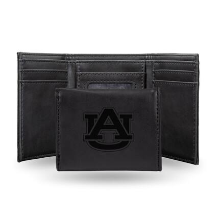 Front. Rico Industries - Auburn Tigers Black Trifold Wallet with Clear ID Window - Multi.