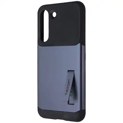 Front. Spigen - Spigen Slim Armor Series Dual Layer Case for Samsung Galaxy S22 - Metal Slate - Multicolor.
