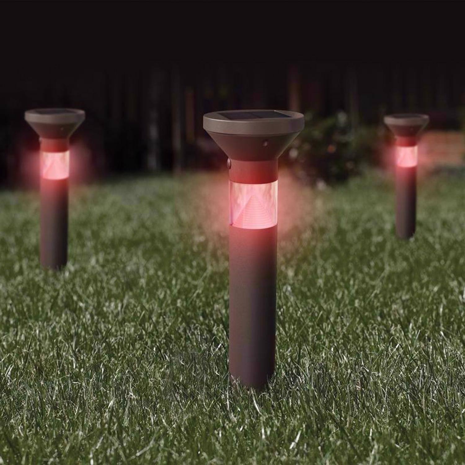 Left. FEIT ELECTRIC - Feit OneSync Oil Rubbed Bronze Solar Powered 40 W LED Bollard Light 1 pk.