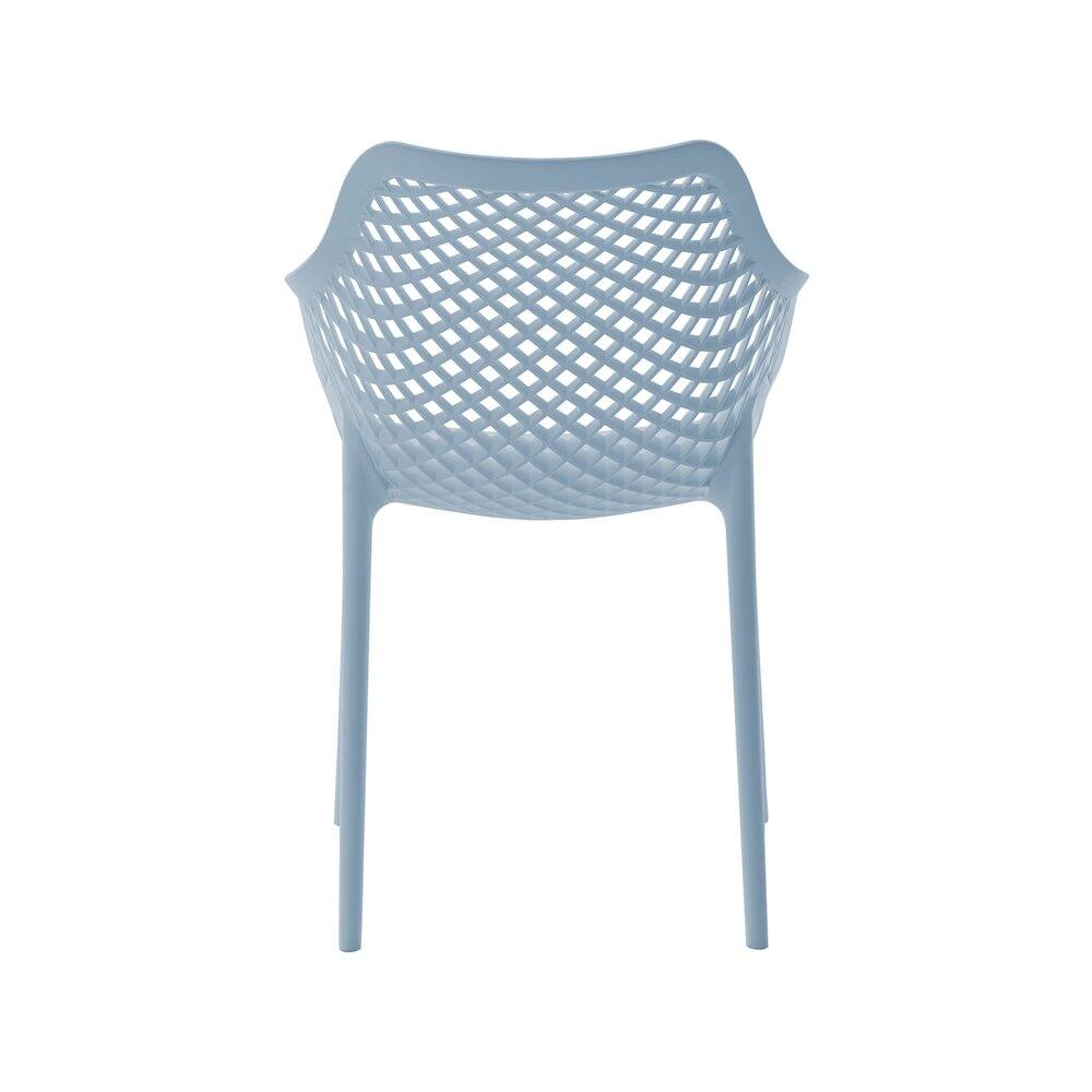 Left. Meridian Furniture - Mykonos Sky Blue Outdoor Patio Dining Chair, Set of 4 - Sky Blue.