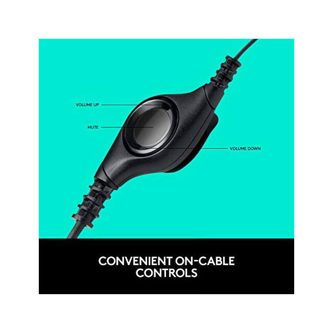 VOLUME UP  
MUTE  
VOLUME DOWN  

CONVENIENT ON-CABLE CONTROLS