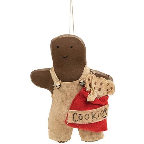 BreeBe - *Bag of Cookies Gingerbread Ornament - Brown