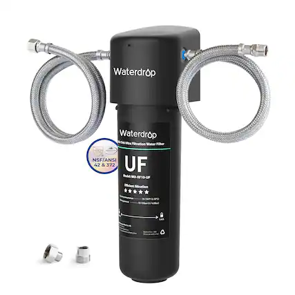 Waterdrop Waterdrop - Sek Ultra Filtration Water Filter - NSF/ANSI 42 & 372 UF Model: WD-RF10-UF - 0-39°F (0-4°C) - 15-100°F (0-38°C) - Lock - 15-100°F (0-38°C)