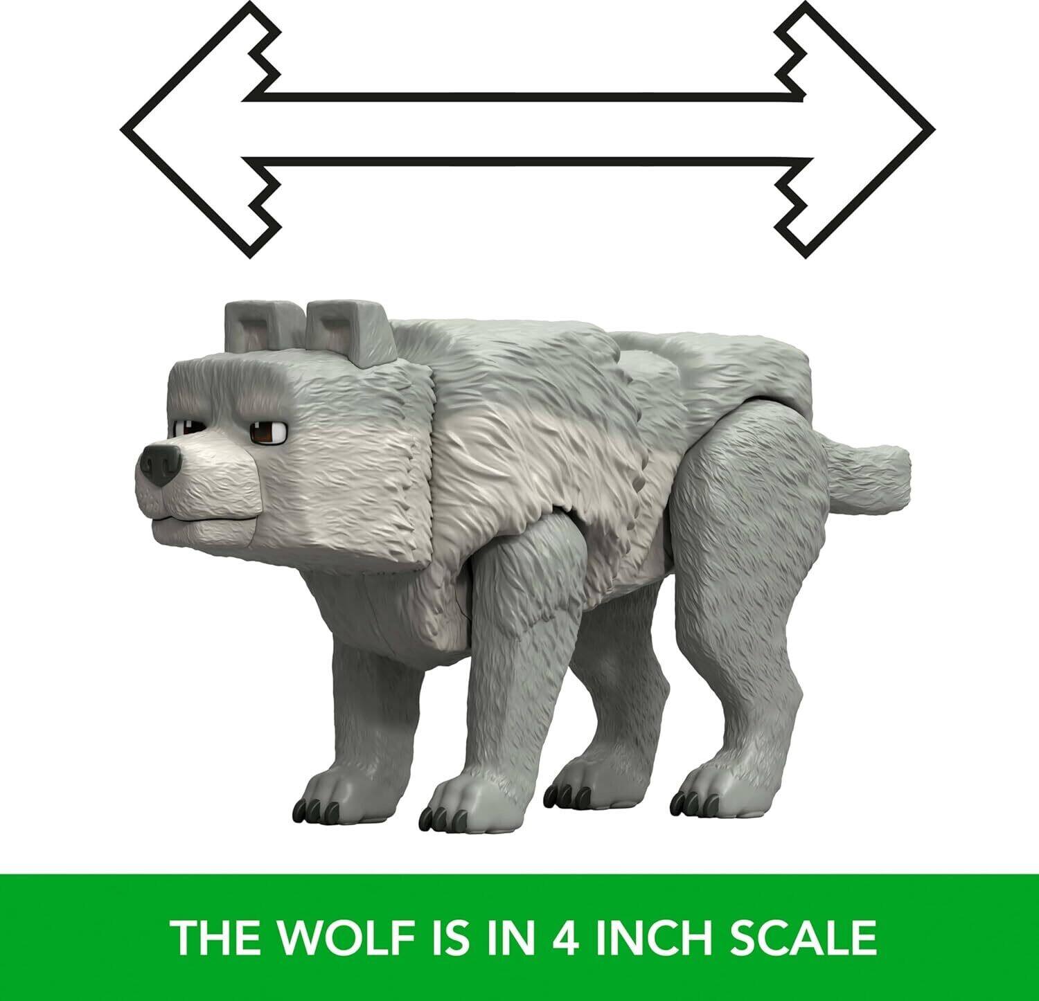 The wolf is in 4 inch scale.