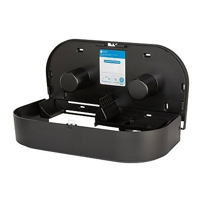 Alt View 7. Georgia-Pacific - Georgia-Pacific Jumbo Jr. Dual-Roll Toilet Paper Dispenser, Black (59210) - Black.