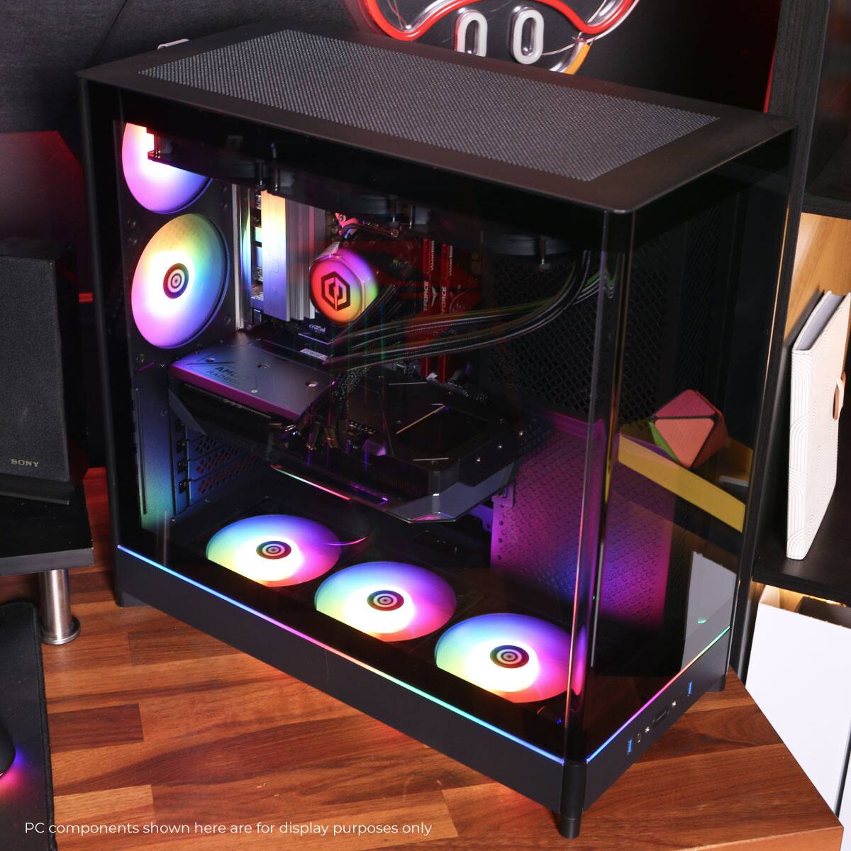 PC components shown here are for display purposes only.