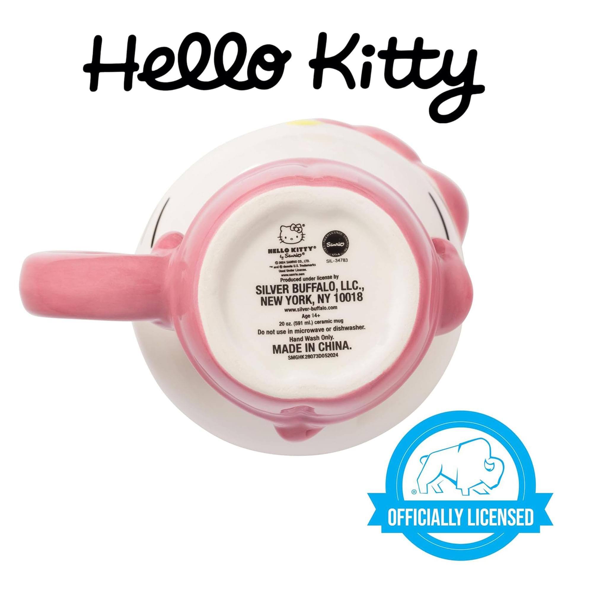 Hello Kitty

SILVER BUFFALO, LLC.
NEW YORK, NY 10018
www.silver-buffalo.com

MADE IN CHINA

OFFICIALLY LICENSED

SMGHK280730052024