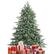 Front. Costway - 6ft Artificial Christmas Spruce Hinged Tree w/ 892 Mixed PE & PVC Tips - Green/White.