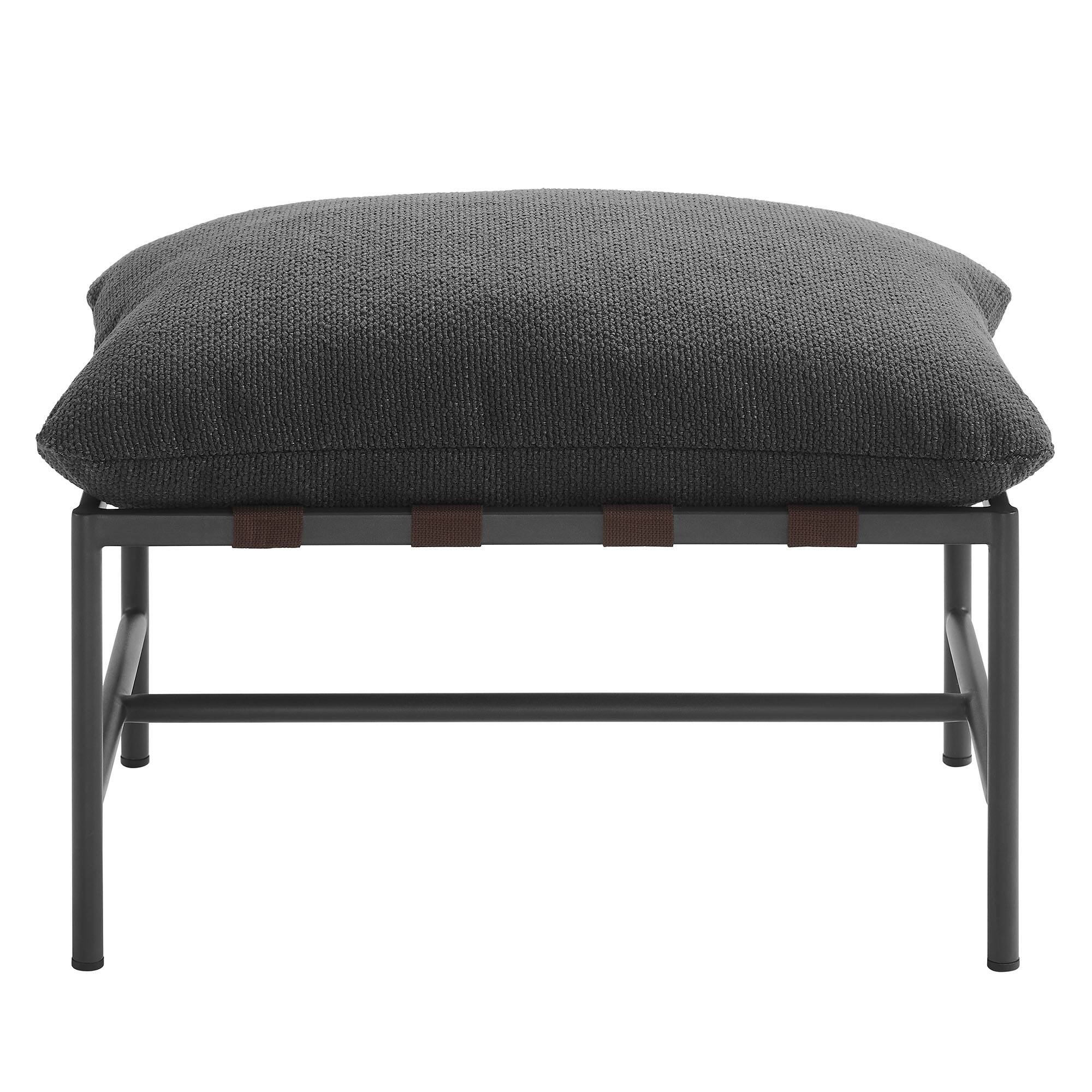 Alt View 2. Modway - Raya Outdoor Patio Boucle Ottoman by Modway - Charcoal.