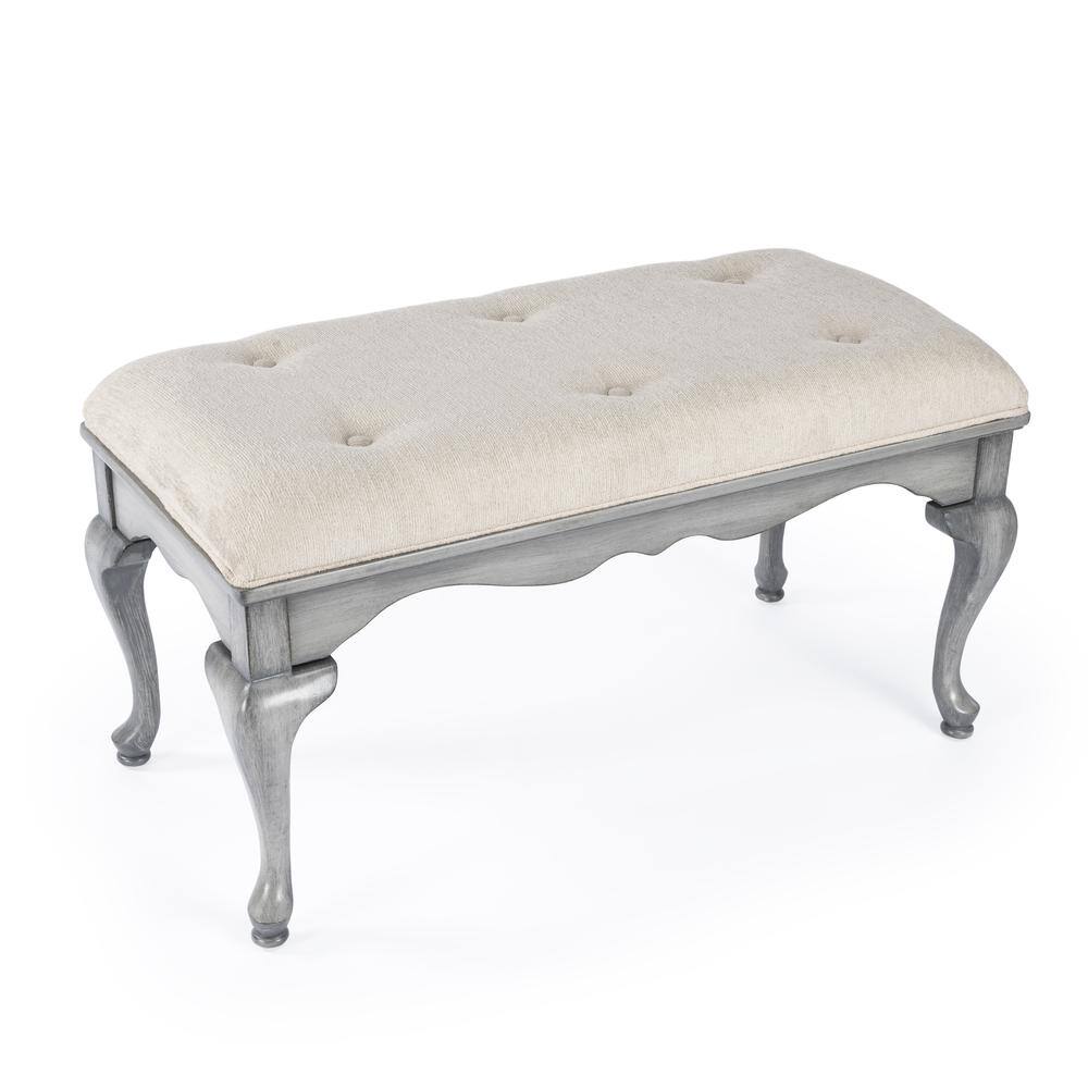 Alt View 2. Butler Specialty - Grace Wooden 38"W Bench - Gray.