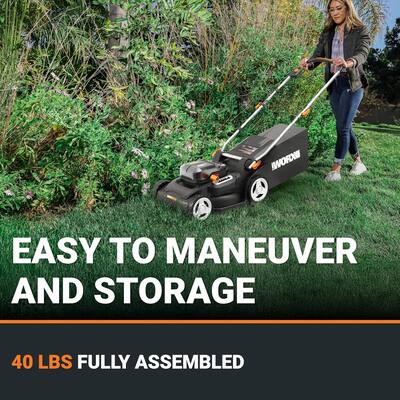 WORX WG745 40V 17'' Cordless Push Lawn Mower (2 Batteries WORX WG745 40V 17'' Cordless Push Lawn Mower (2 Batteries