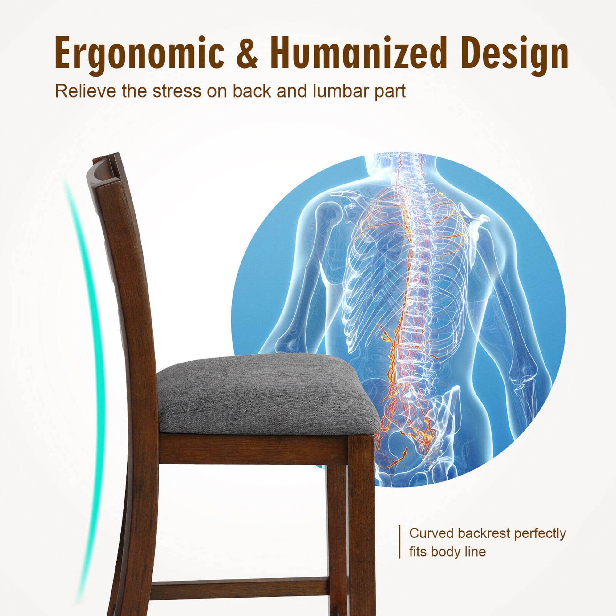 Ergonomic & Humanized Design
Relieve the stress on back and lumbar part
Curved backrest perfectly fits body line