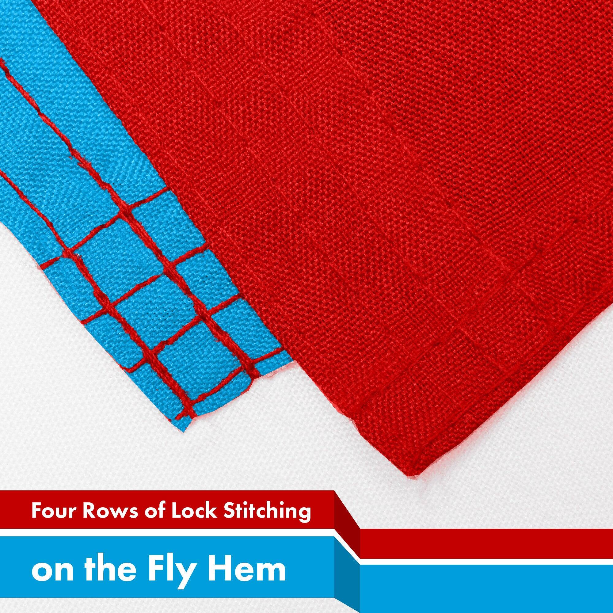 Four Rows of Lock Stitching on the Fly Hem