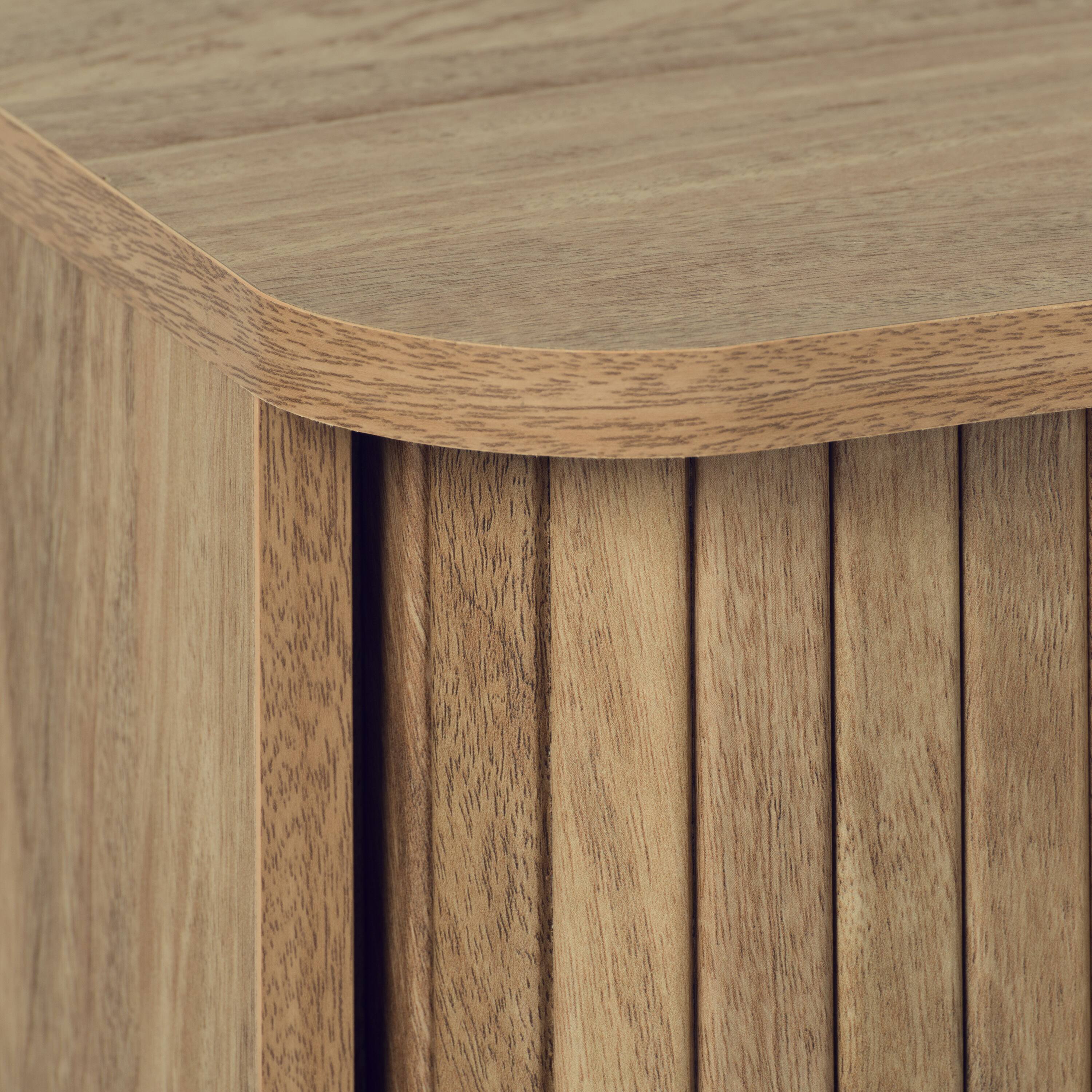 Alt View 14. CorLiving - Hikari Collection Media Console TV Stand with Cabinets for Most TV's up to 75" - Light Wood.