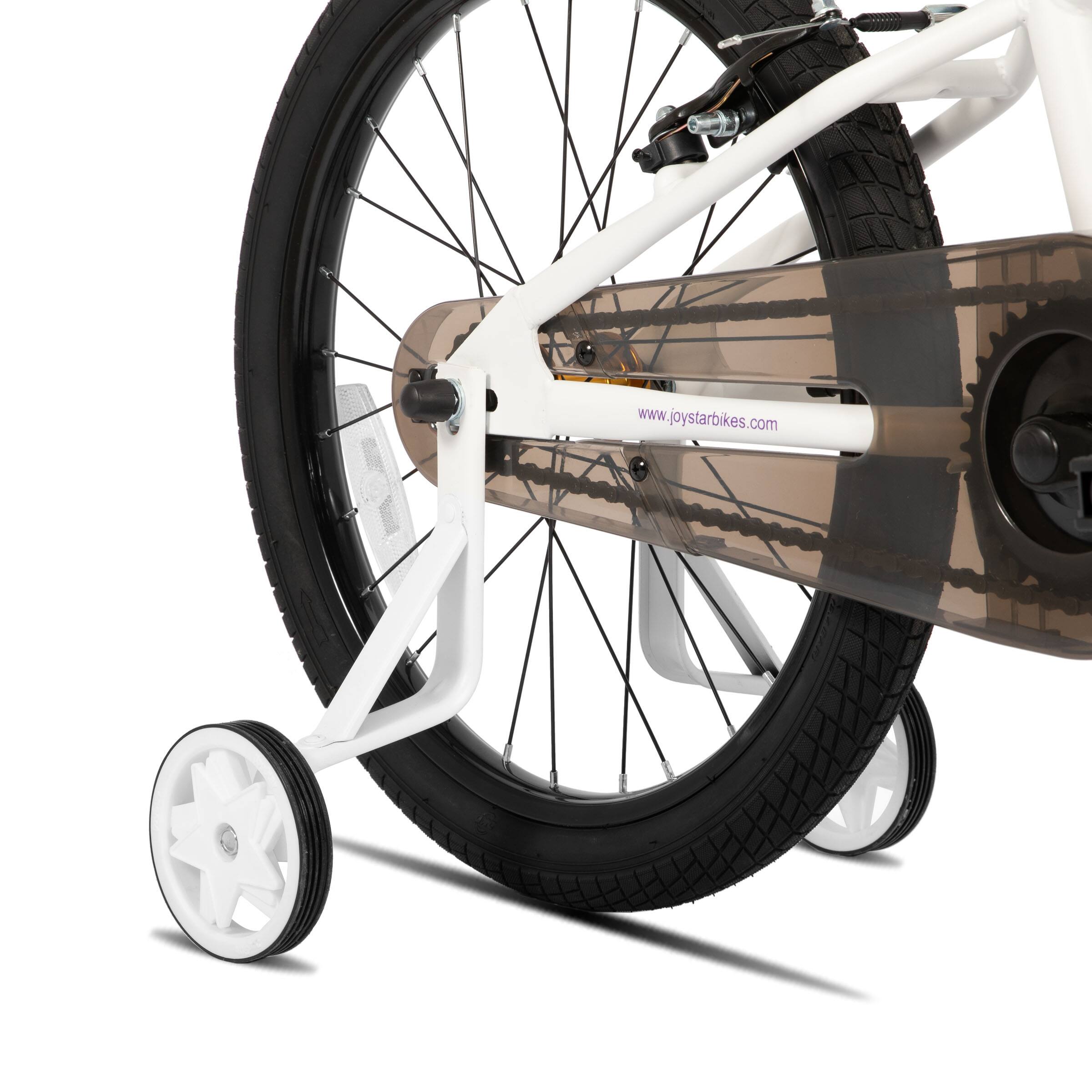 Alt View 3. JOYSTAR - JOYSTAR Lomand 20" Kids Bike with Training Wheels, Dual V-Brake Kids Bicycle for Boys Girls Ages 7-13, White - White.