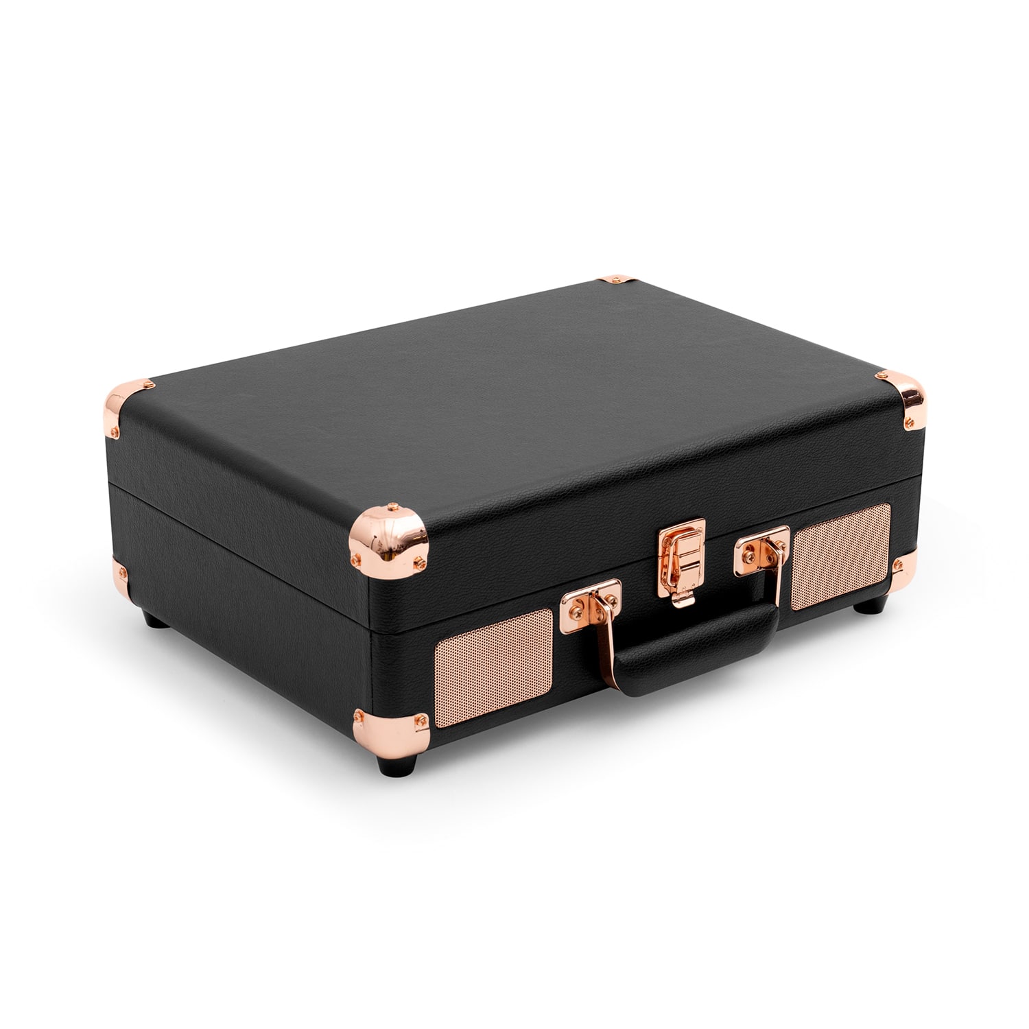 Alt View 16. Victrola - Victrola Journey Bluetooth Suitcase Record Player with 3-speed Turntable - Black.