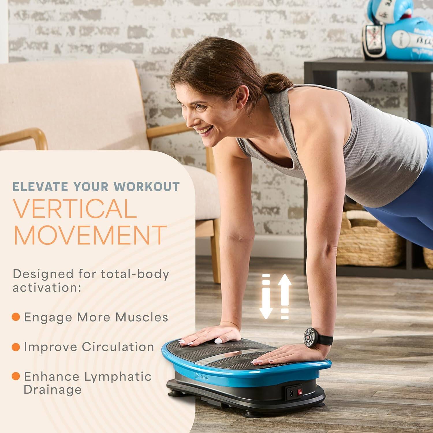ELEVATE YOUR WORKOUT  
VERTICAL MOVEMENT  

Designed for total-body activation:  
- Engage More Muscles  
- Improve Circulation  
- Enhance Lymphatic Drainage