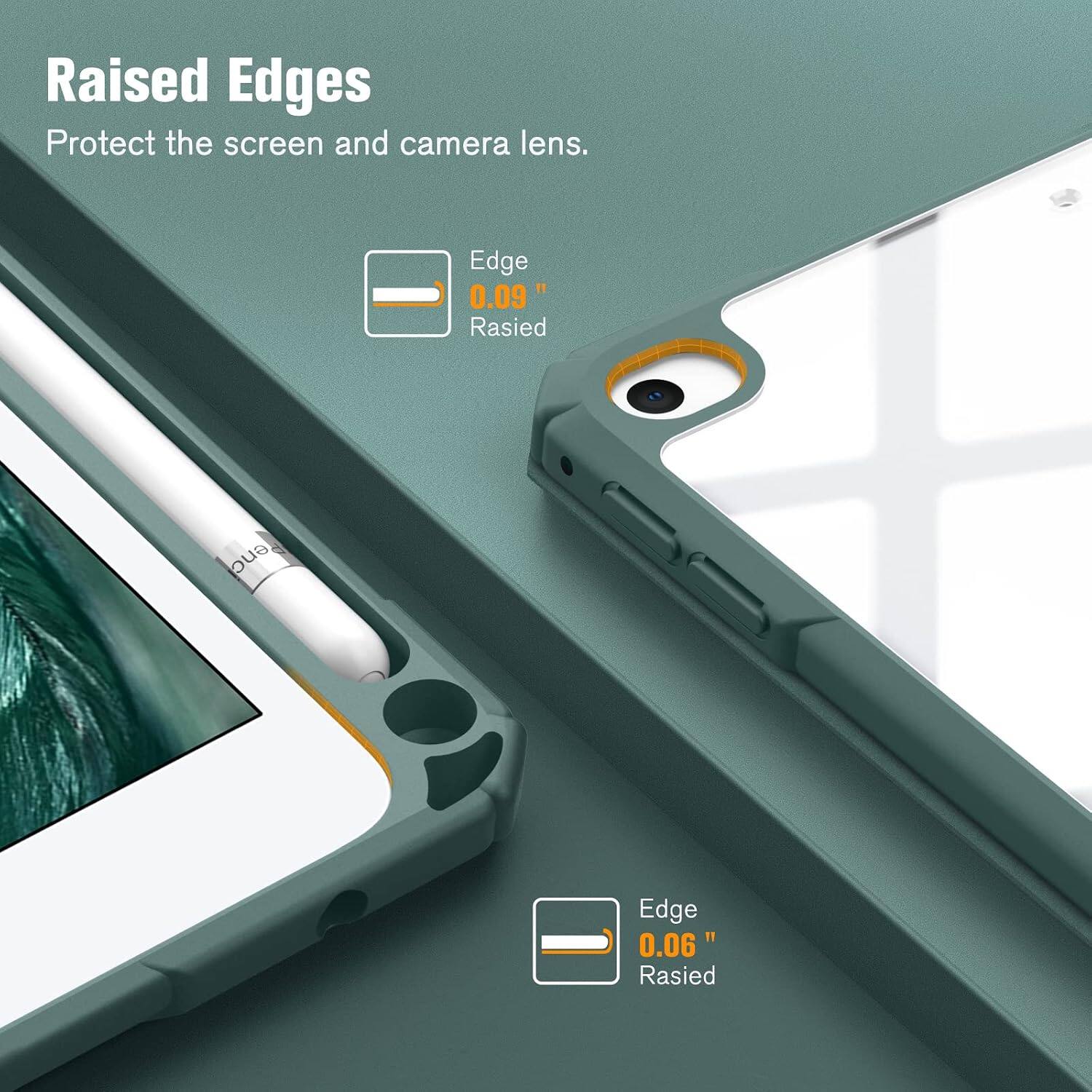 Raised Edges Protect the screen and camera lens.

Edge 0.09" Raised

Edge 0.06" Raised