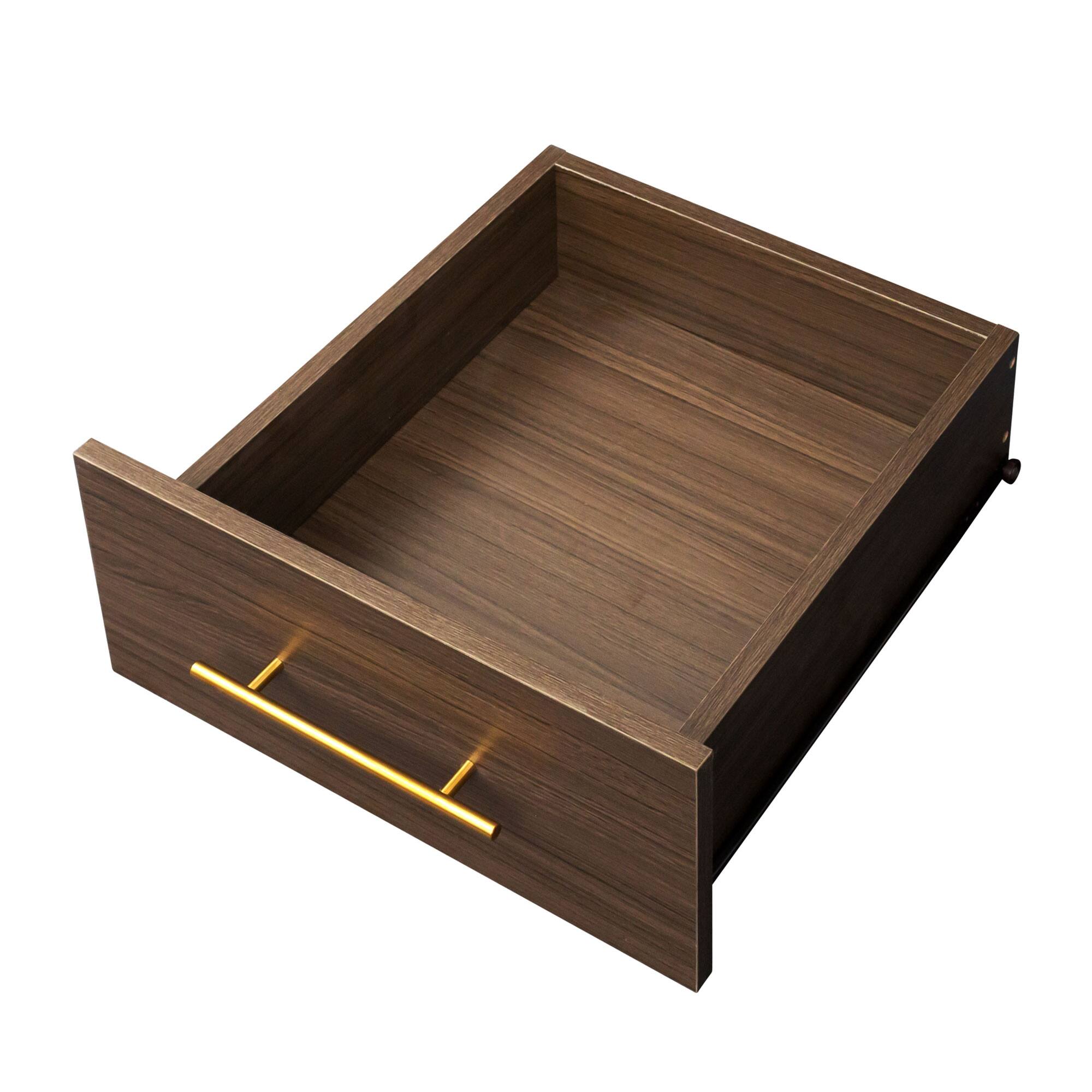 Alt View 7. JOMEED - JOMEED Adjustable 3 Position Sit to Stand L Shaped Office Desk with File Cabinet - Brown.