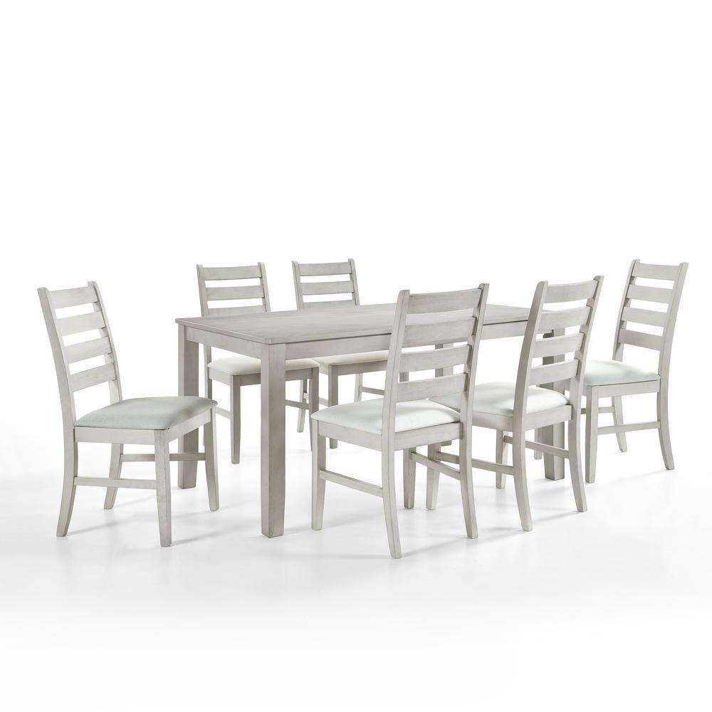 Alt View 3. New Classic Furniture - Furniture Pascal 59" Wood Rectangle Dining Table in Driftwood - Brown.