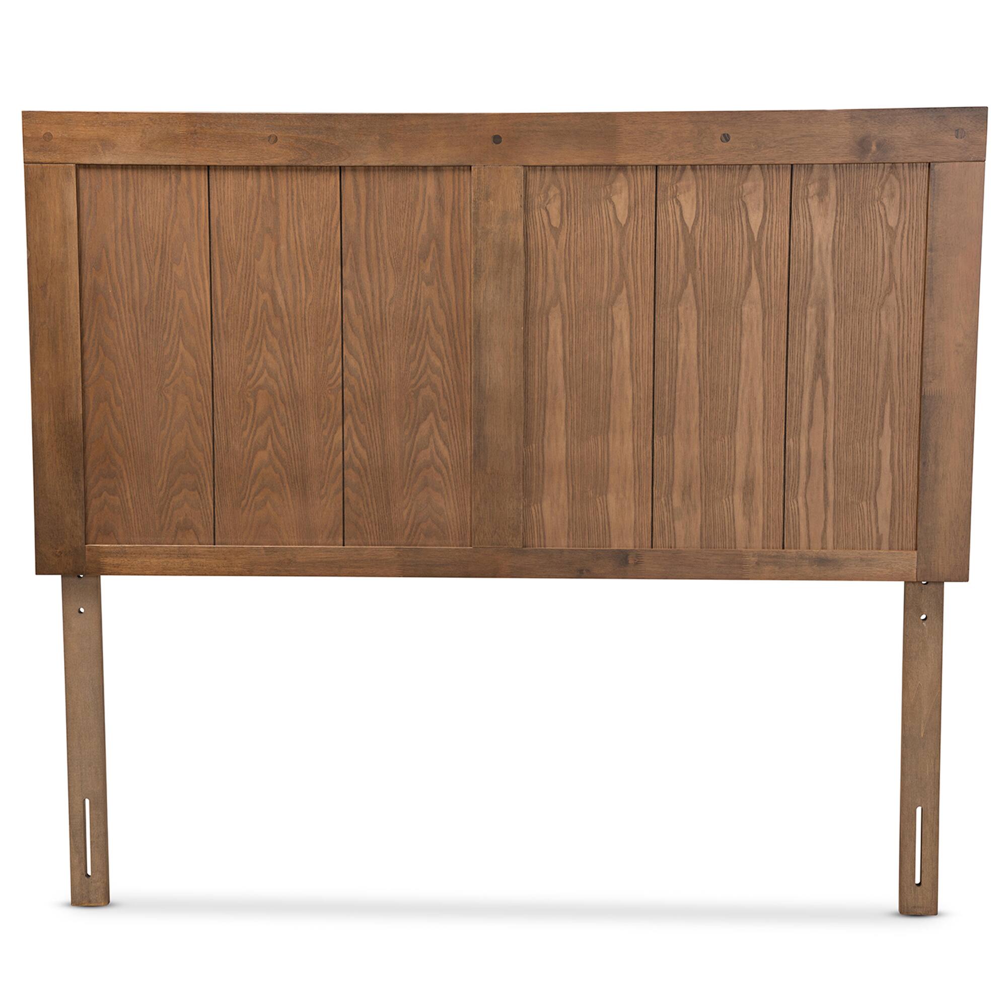 Angle. Baxton Studio - Patwin Modern and Contemporary Transitional Finished Wood Queen Size Headboard - Ash Walnut.