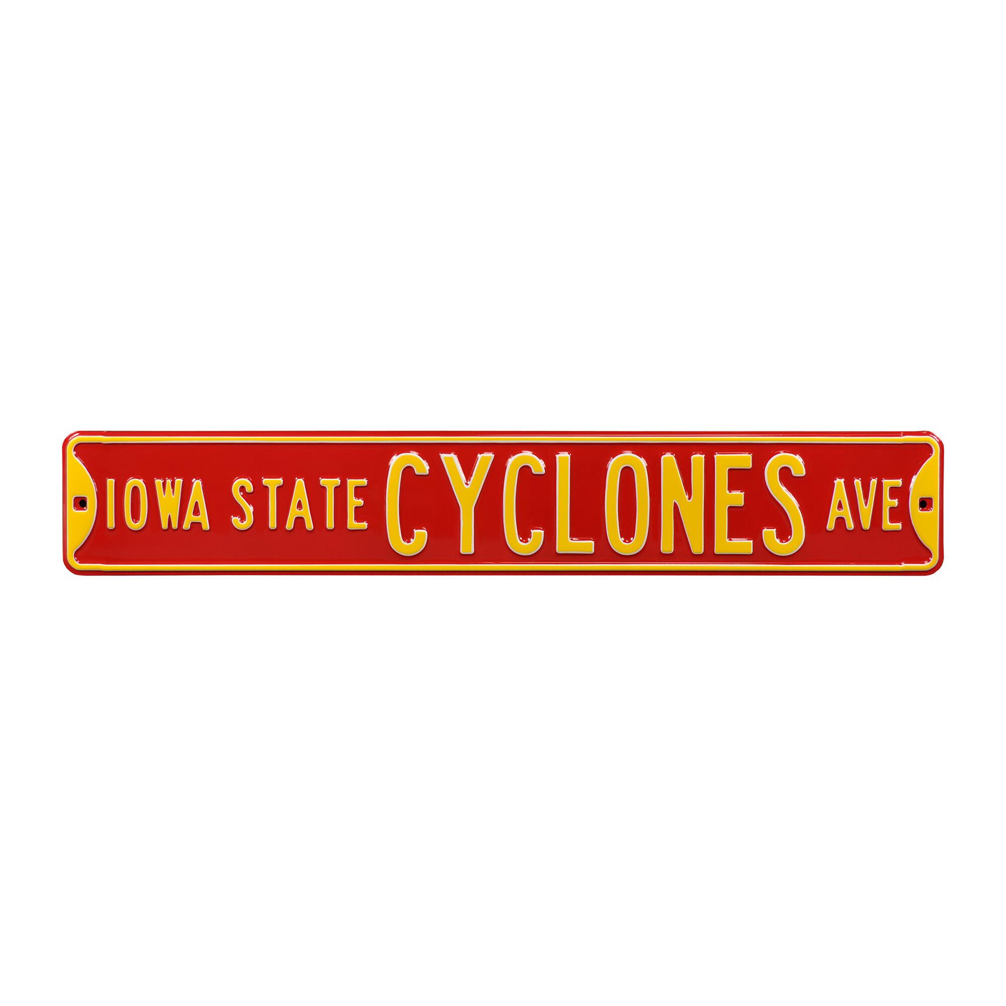 Cardinal Iowa State Cyclones 6" x 36" College Ave Street Sign