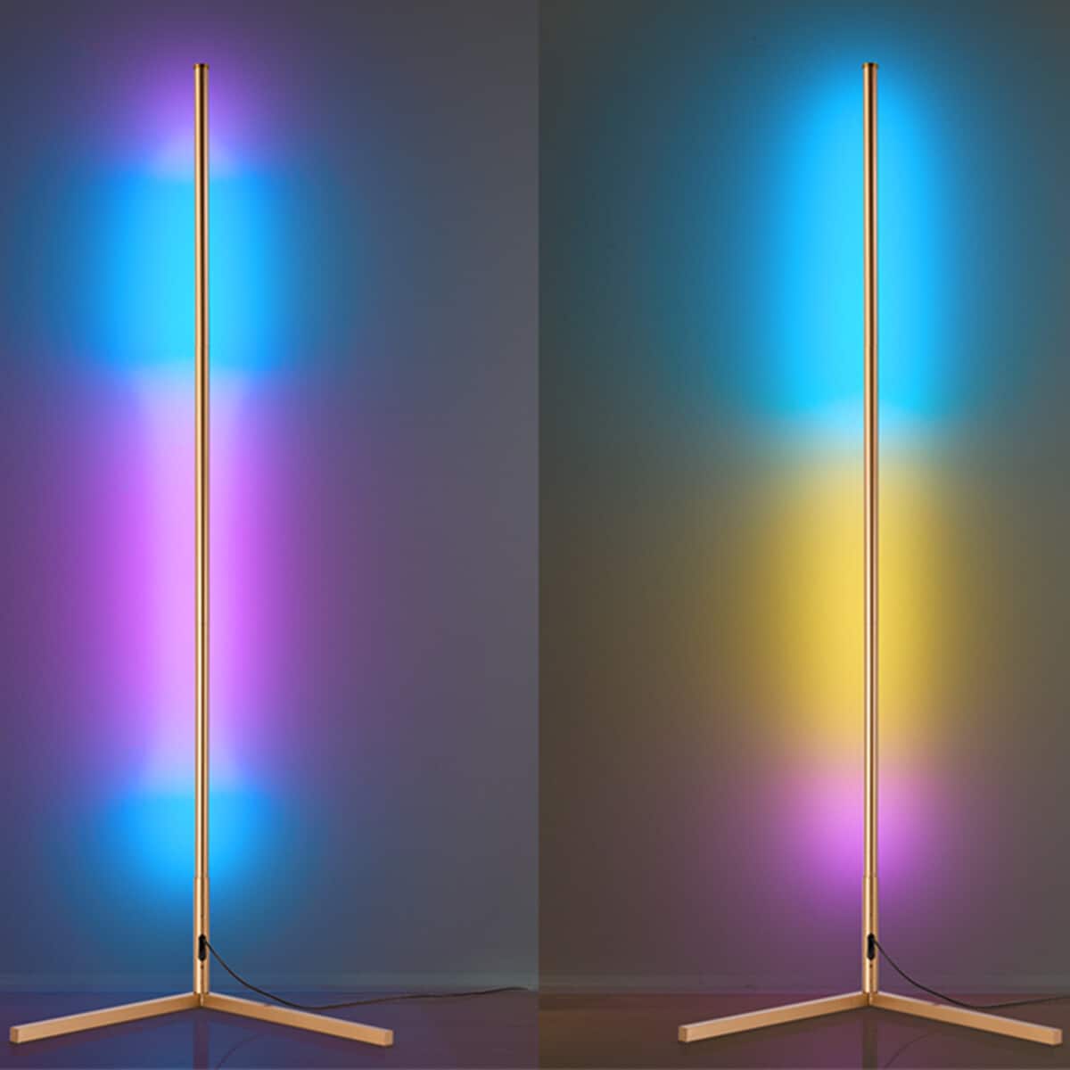 Lamp Depot - Set of 2 RGBW Color-changing Minimalist Corner Floor Lamp