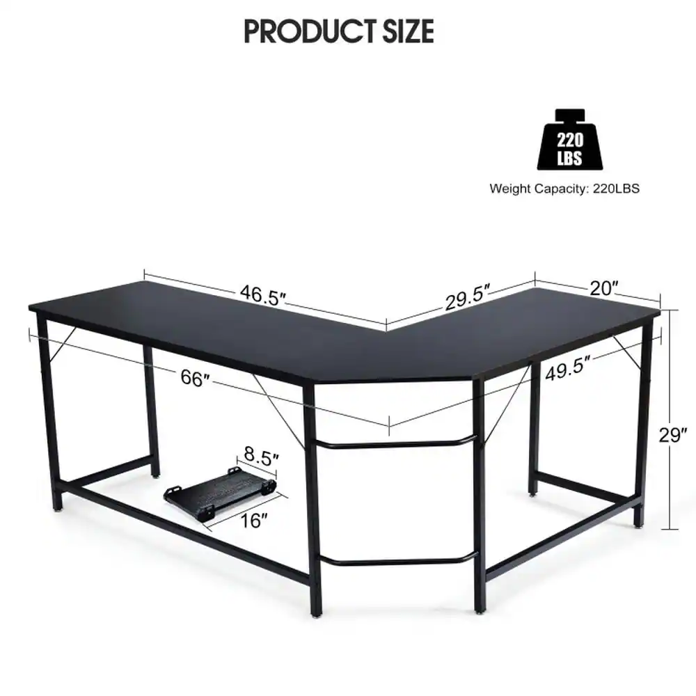PRODUCT SIZE  
Weight Capacity: 220 LBS  
46.5" x 29.5" x 20"  
66" x 49.5" x 8.5"  
29" x 16"