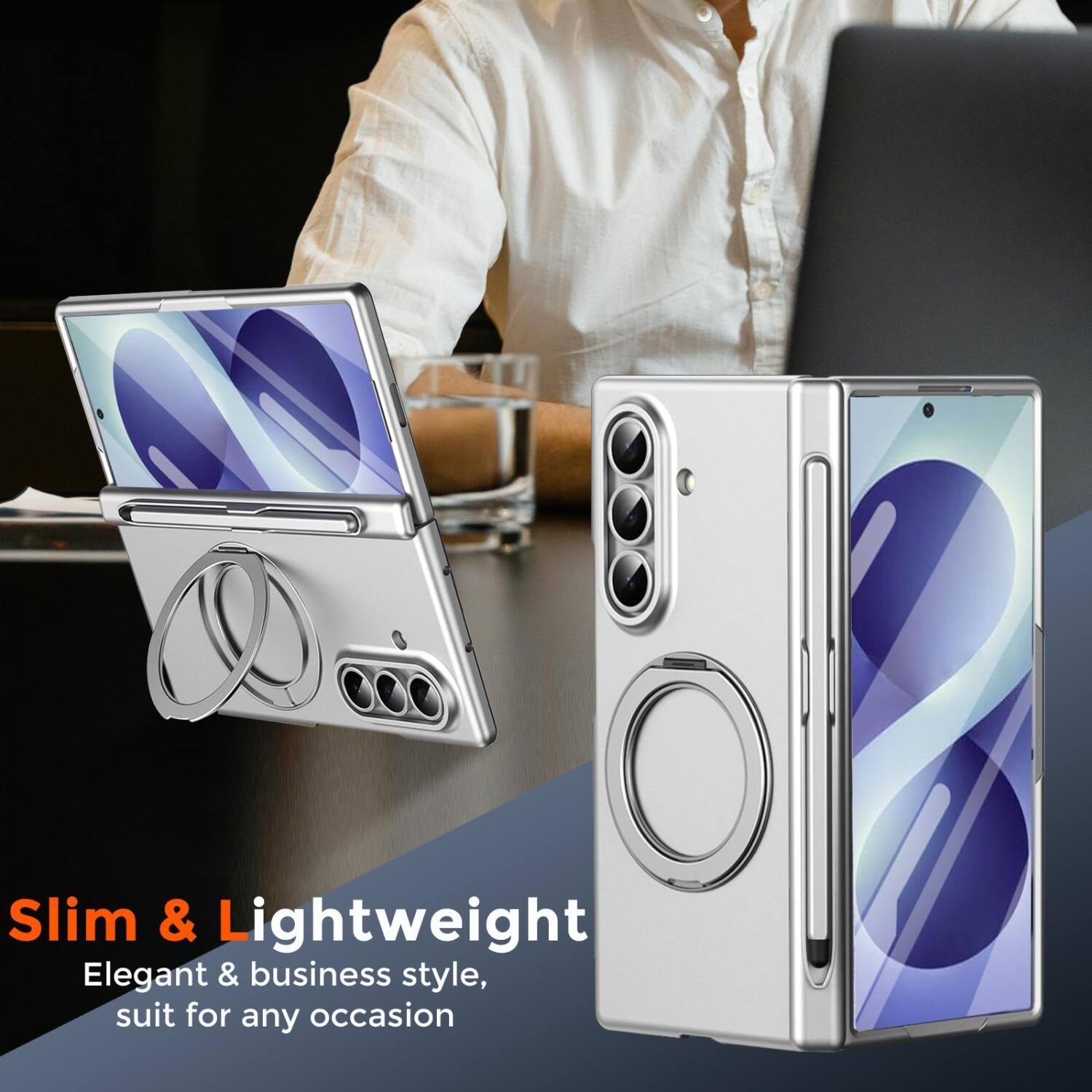 Slim & Lightweight  
Elegant & business style, suit for any occasion