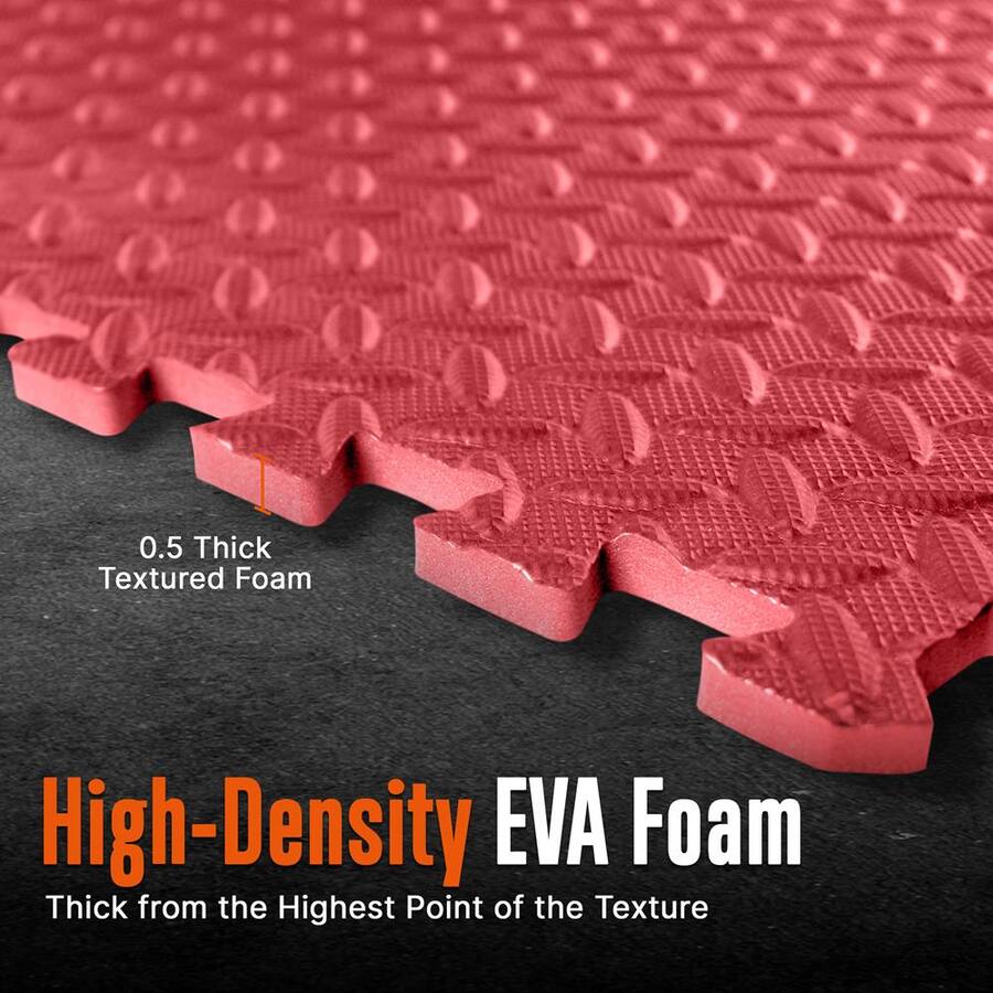 Machine Exercies Pyle SQUATZ Thick Puzzle Exercise Mat Foam Interlocking Tiles Protect ...