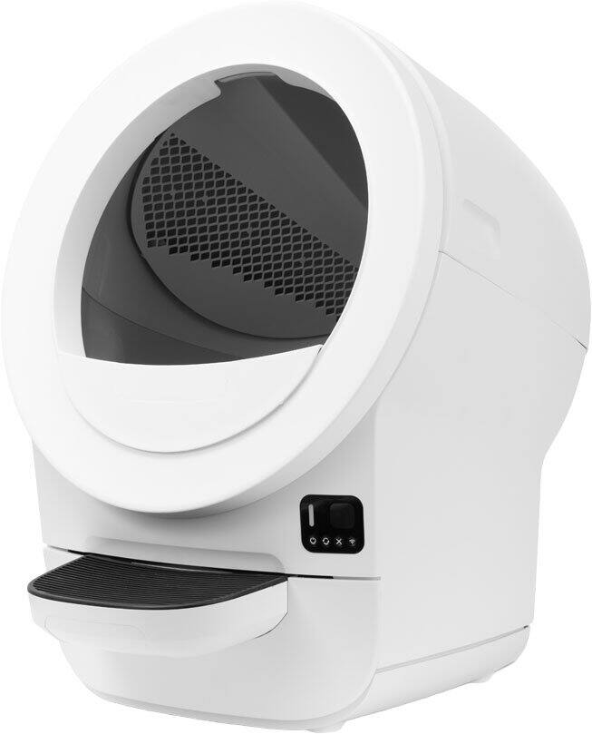 Alt View 3. Whisker - Litter-Robot® EVO Compact Smart App-Controlled Automatic Self-Cleaning Litter Box - White.